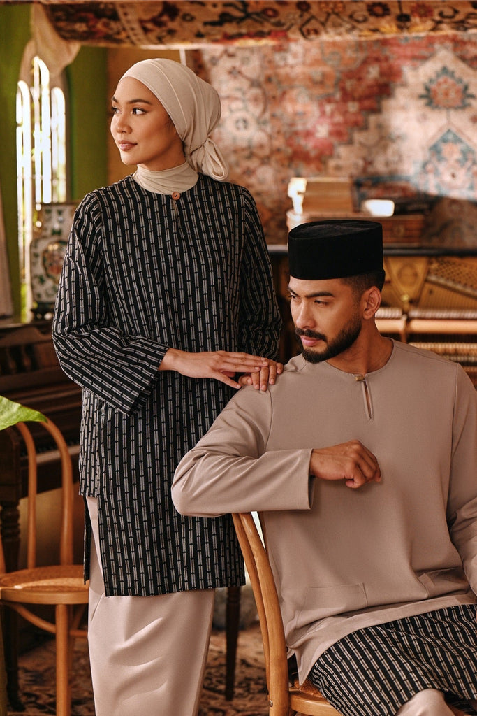 The Akar Kita Men Baju Melayu Teluk Belanga - Rose Mauve