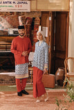 The Akar Kita Men Baju Melayu Teluk Belanga - Mandarin Red