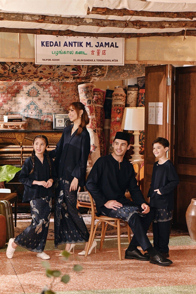 The Akar Kita Men Baju Melayu Teluk Belanga - Navy