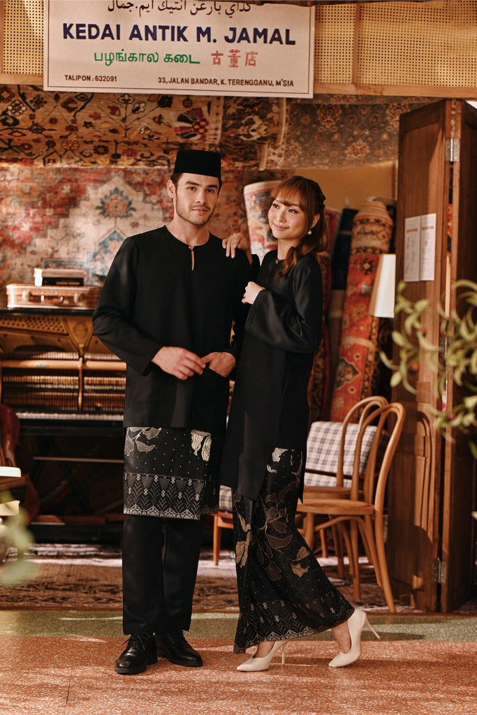 The Akar Kita Men Baju Melayu Teluk Belanga - Black