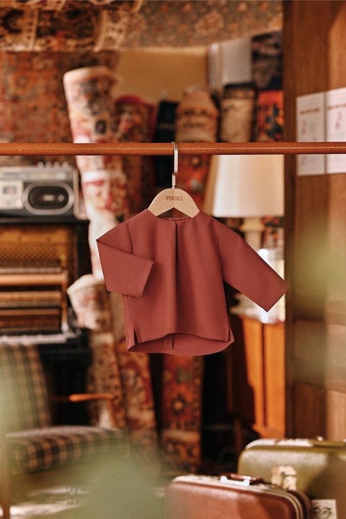 The Akar Kita Babies Kurung Top - Dark Mauve