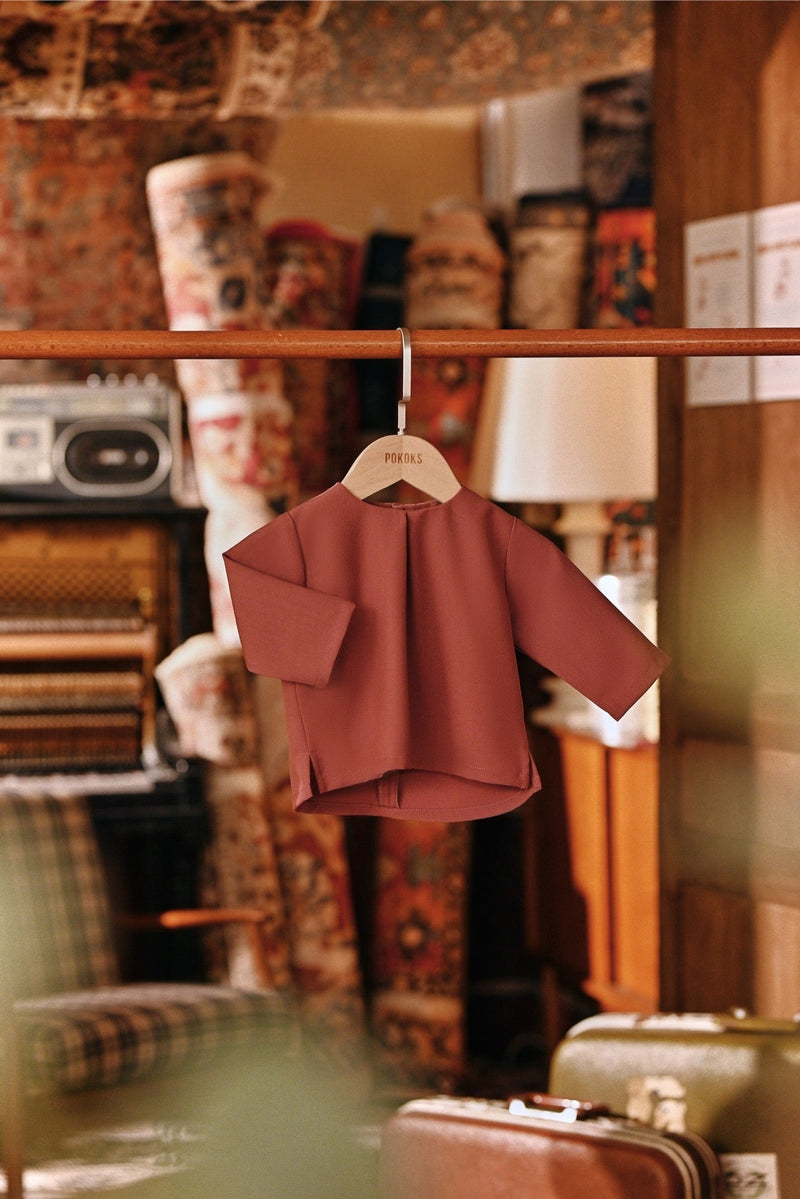 The Akar Kita Babies Kurung Top - Dark Mauve