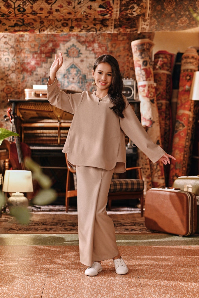 The Akar Kita Folded Skirt - Moonlight Ash