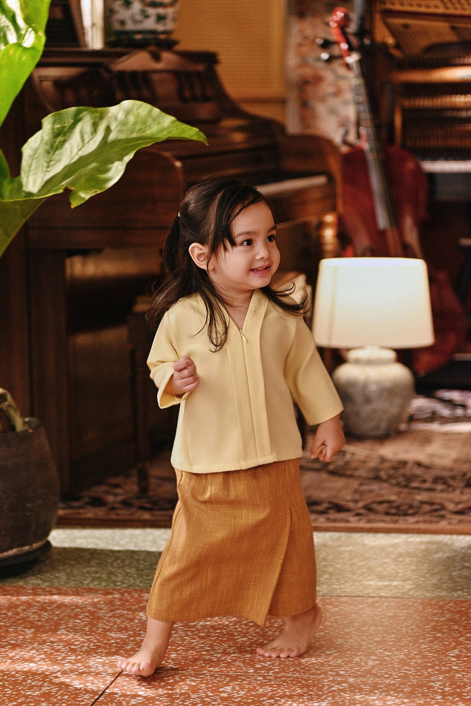 The Akar Kita Babies Folded Skirt - Nature Gold