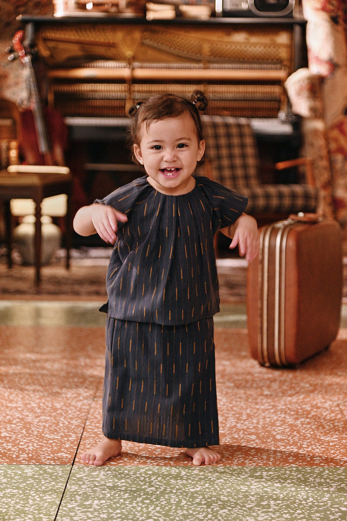 The Akar Kita Babies Folded Skirt - Grey Harvest