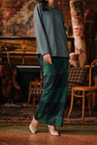 The Akar Kita Women Folded Skirt - Green Square