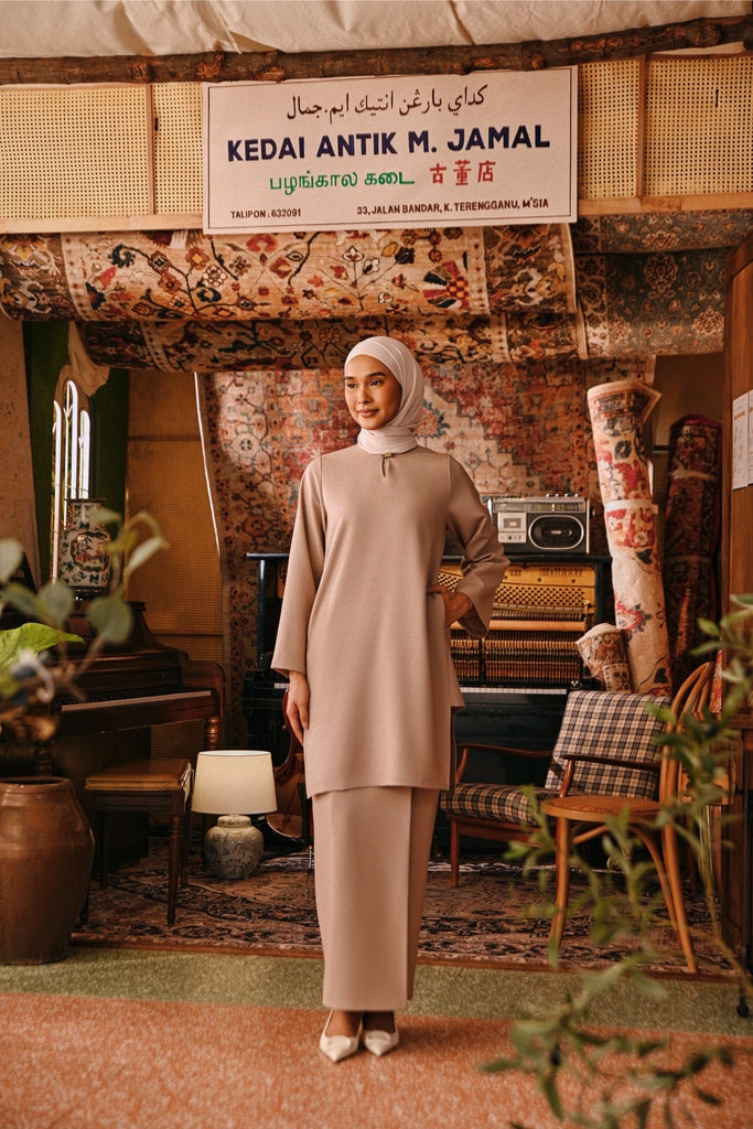 The Akar Kita Women Folded Skirt - Moonlight Ash