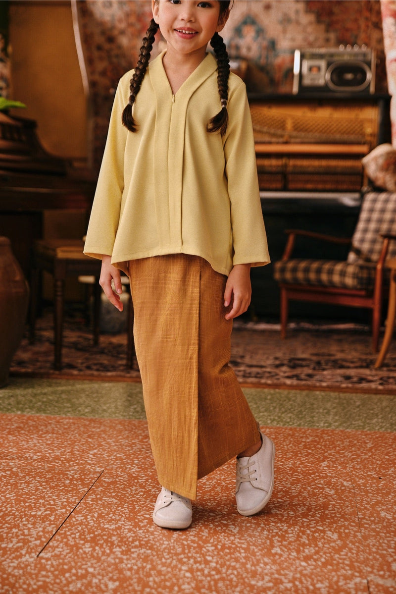 The Akar Kita Folded Skirt - Nature Gold