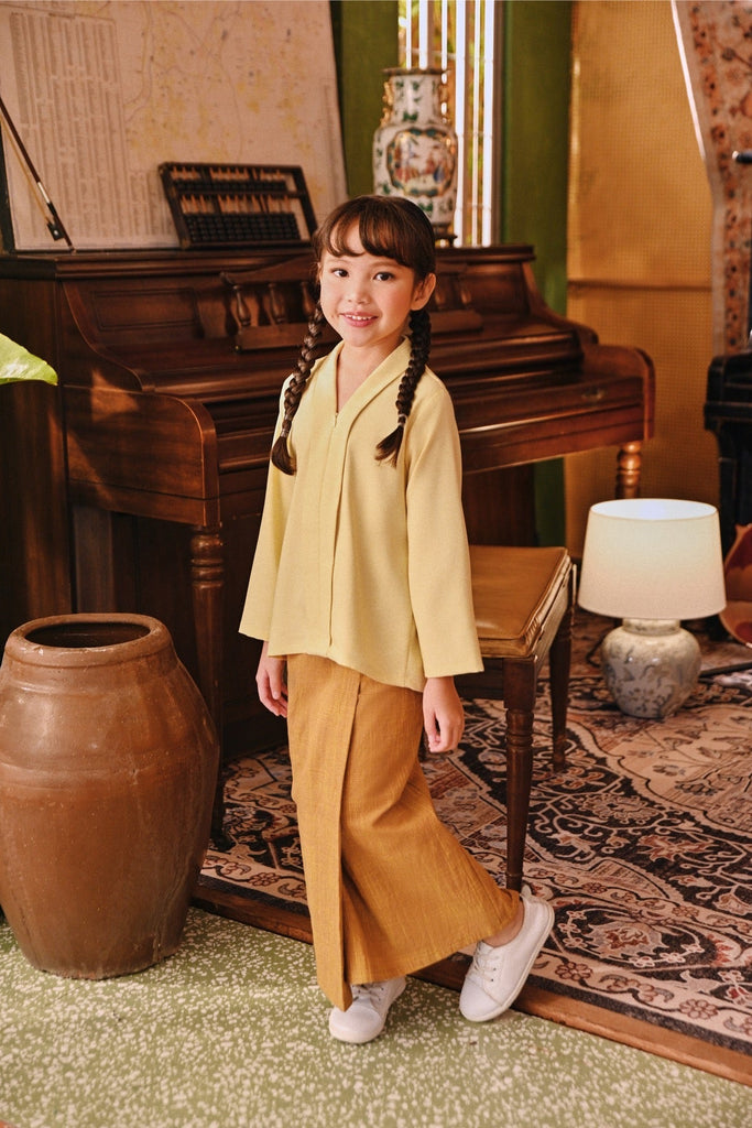 The Akar Kita Folded Skirt - Nature Gold
