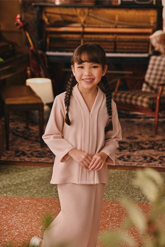 The Akar Kita Folded Skirt - Almond Sand