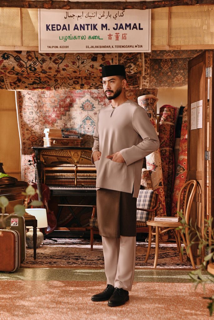 The Akar Kita Men Baju Melayu Teluk Belanga - Rose Mauve