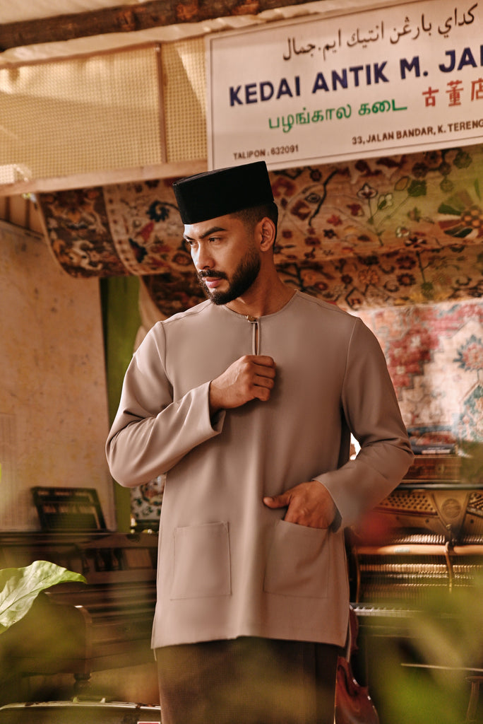 The Akar Kita Men Baju Melayu Teluk Belanga - Rose Mauve