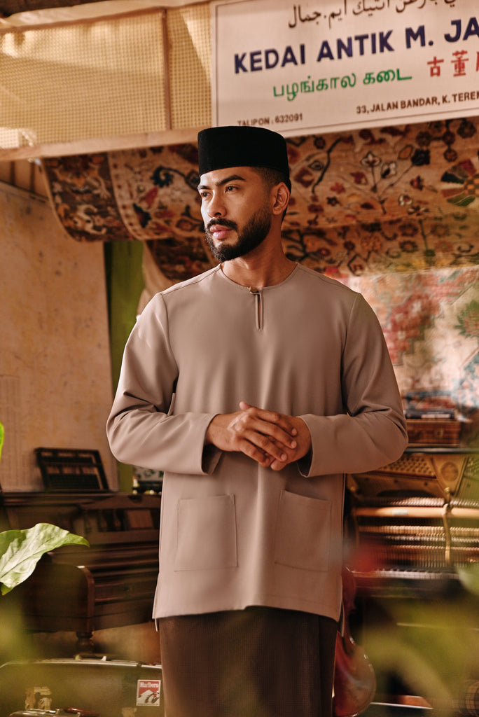 The Akar Kita Men Baju Melayu Teluk Belanga - Rose Mauve