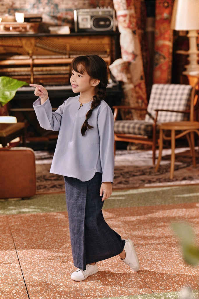 The Akar Kita Folded Skirt - Nature Navy