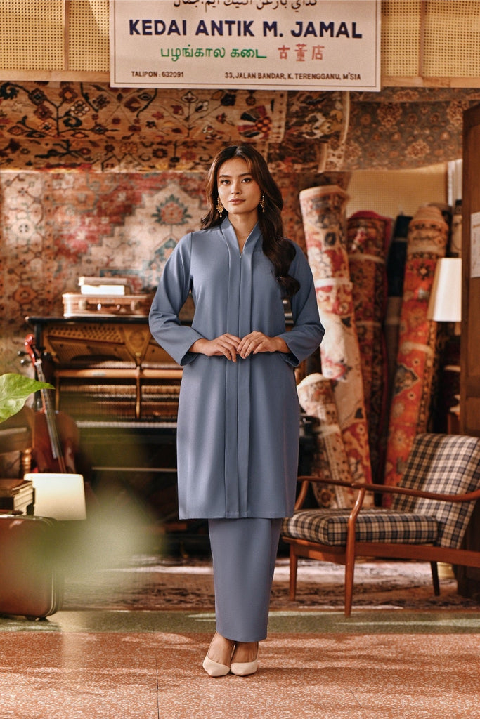 The Akar Kita Women Kebarung Top - Coronet Blue