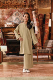 The Akar Kita Folded Skirt - Pale Olive