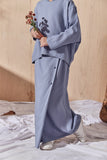 Light Pigeon Blue Folded Skirt