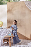 Light Pigeon Blue Folded Skirt