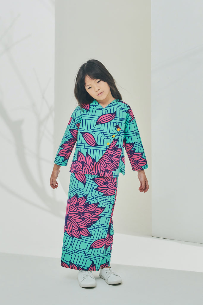 Corak Top Blouse and Overlay Skirt matching