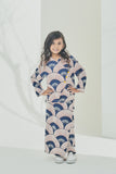 Timur Print Wrapped Blouse and Folded Skirt