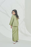 Olive Green Colour Blouse and Skirt
