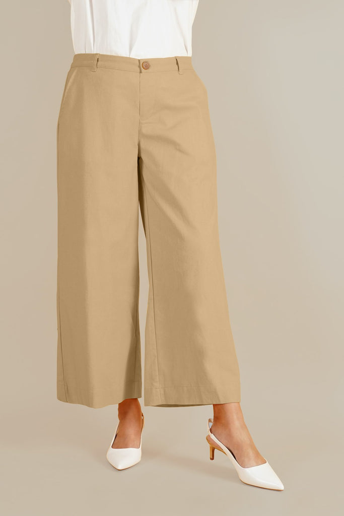 The Everyday Women Palazzo - British Khaki