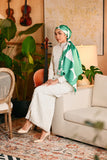 The Glow Women Broderie Shawl - Green Geo