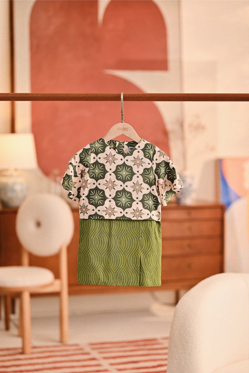 The Titi Babies Kurung - Moroccan Grove