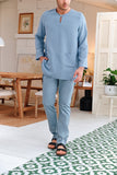 The Perfect Men Slim Fit Pants - Light Pigeon Blue