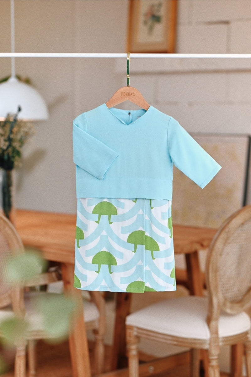 The Jumpa Babies Kurung - Light Blue