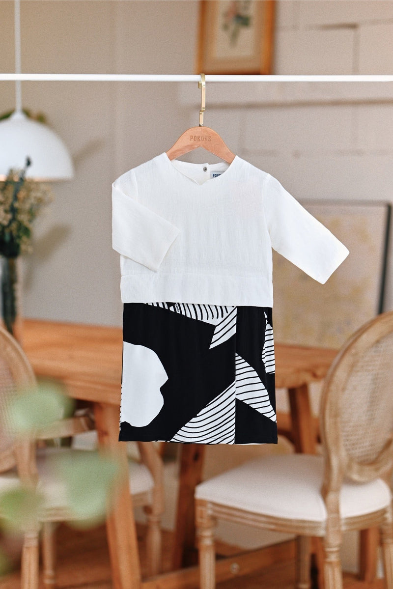 The Jumpa Babies Kurung - White Jacquard