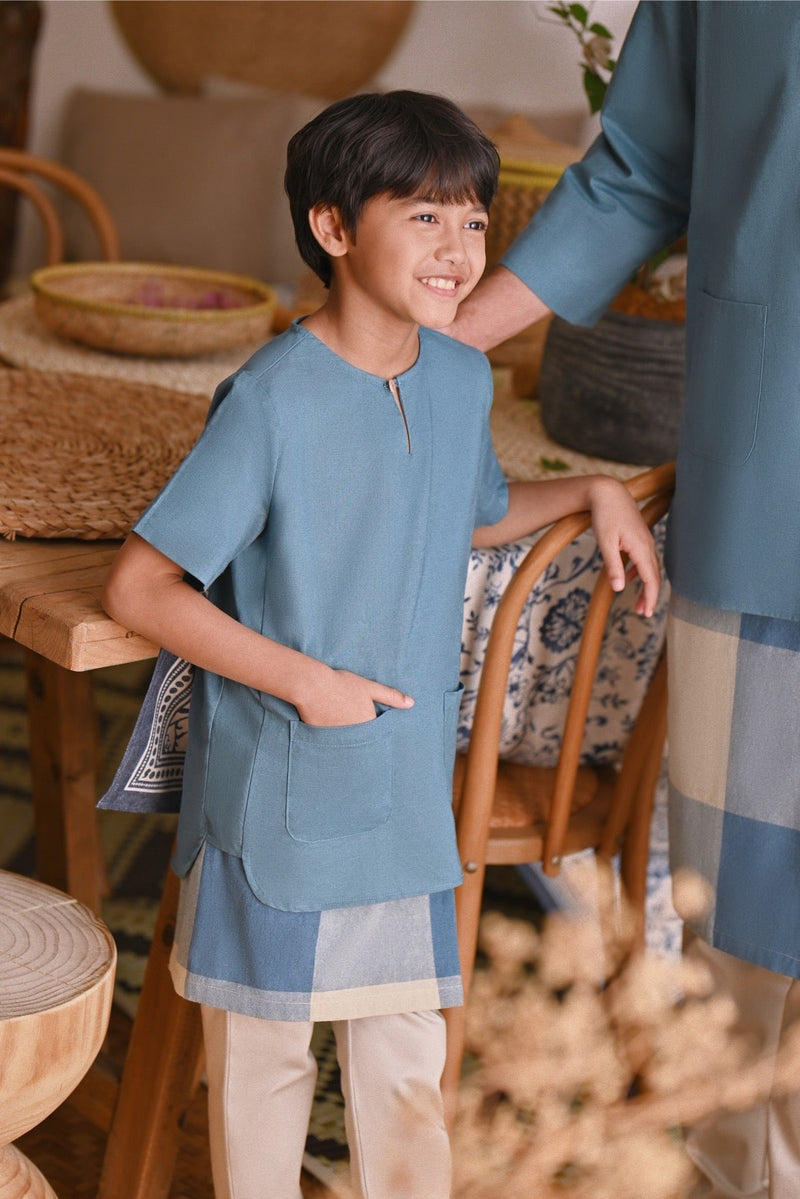 The Hening Short Sleeve Kurta - Arctic Blue