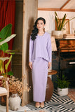 The Glow Women Broderie Kebaya Set - Lilac Jacquard