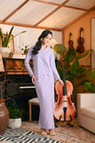 The Glow Women Broderie Kebaya Set - Lilac Jacquard