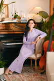 The Glow Women Broderie Kebaya Set - Lilac Jacquard