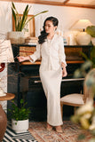The Glow Women Chic Kebaya Set - White Jacquard