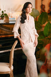 The Glow Women Chic Kebaya Set - Pink Jacquard