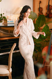 The Glow Women Chic Kebaya Set - Pink Jacquard