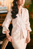 The Glow Women Chic Kebaya Set - Pink Jacquard