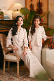 The Glow Women Chic Kebaya Set - Pink Jacquard