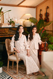 The Glow Women Chic Kebaya Set - Pink Jacquard