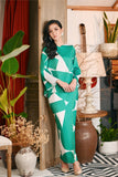 The Glow Women Demure Kurung Set - Green Geo