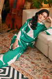 The Glow Women Demure Kurung Set - Green Geo