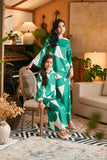 The Glow Demure Kurung Set - Green Geo