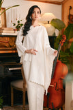 The Glow Women Demure Kurung Set - White Jacquard