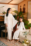 The Glow Demure Kurung Set - White Jacquard