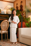The Glow Demure Kurung Set - White Jacquard