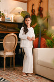 The Glow Demure Kurung Set - White Jacquard