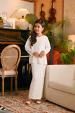 The Glow Demure Kurung Set - White Jacquard