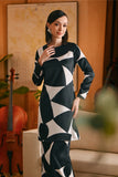 The Glow Women Chic Kurung Set - Black Geo